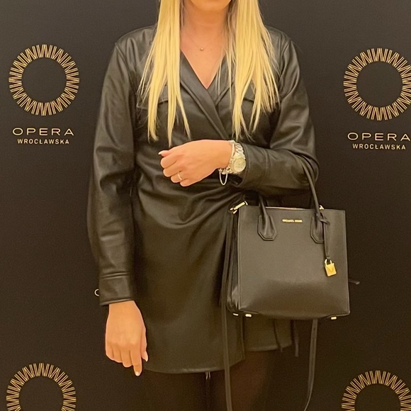 Zara Vegan leather dress with adjustable waist straps SIZE M - Picture 2 of 3